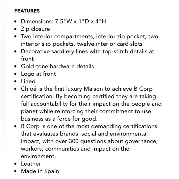 Chloe Marcie Full Zip Around Continental Wallet Gray - Picture 15 of 15